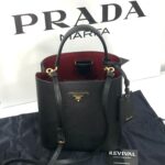 prada panier saffiano nera