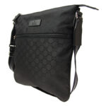 Gucci 449184 Black Nylon GG Crossbody Messenger Bag
