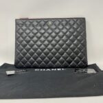 CHANEL POCHETTE TIMELESS/CLASSIQUE IN PELLE - NERO