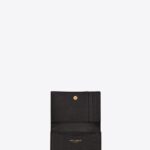 Saint Laurent 596323 Monogram portafoglio compatto Pelle Nera