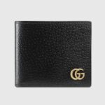 gucci 428726 portafoglio Marmont pelle nera uomo