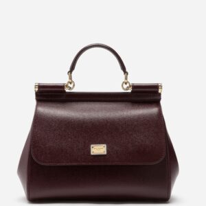 Dolce & Gabbana Sicily medium in pelle bordeaux