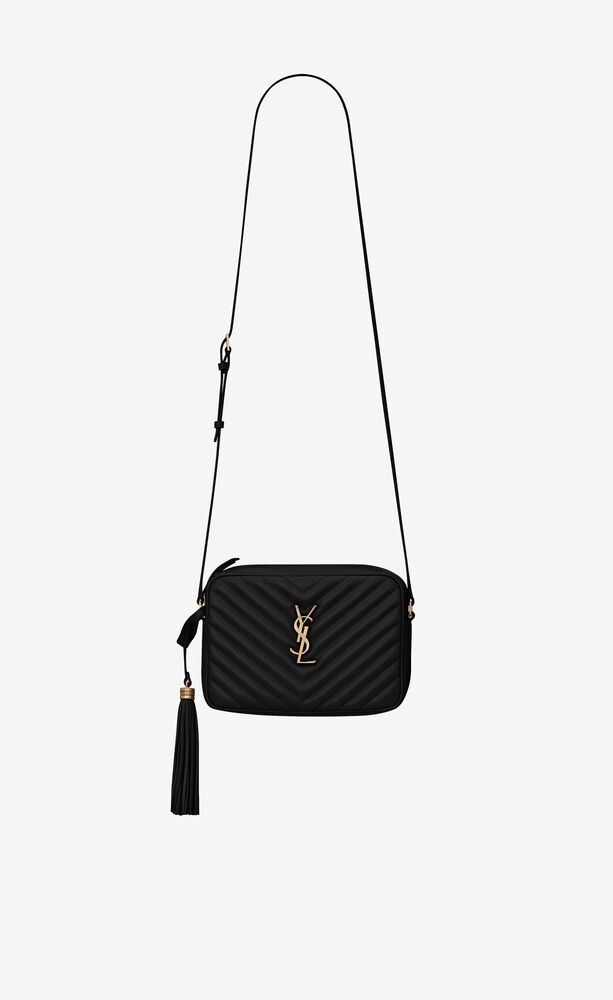 SAINT LAURENT LOU CAMERA BAG IN BLACK LEATHER SAINT LAURENT LOU CAMERA BAG IN BLACK LEATHER