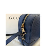 Gucci Bree borsa a tracolla pelle Gucissima Blu 449413
